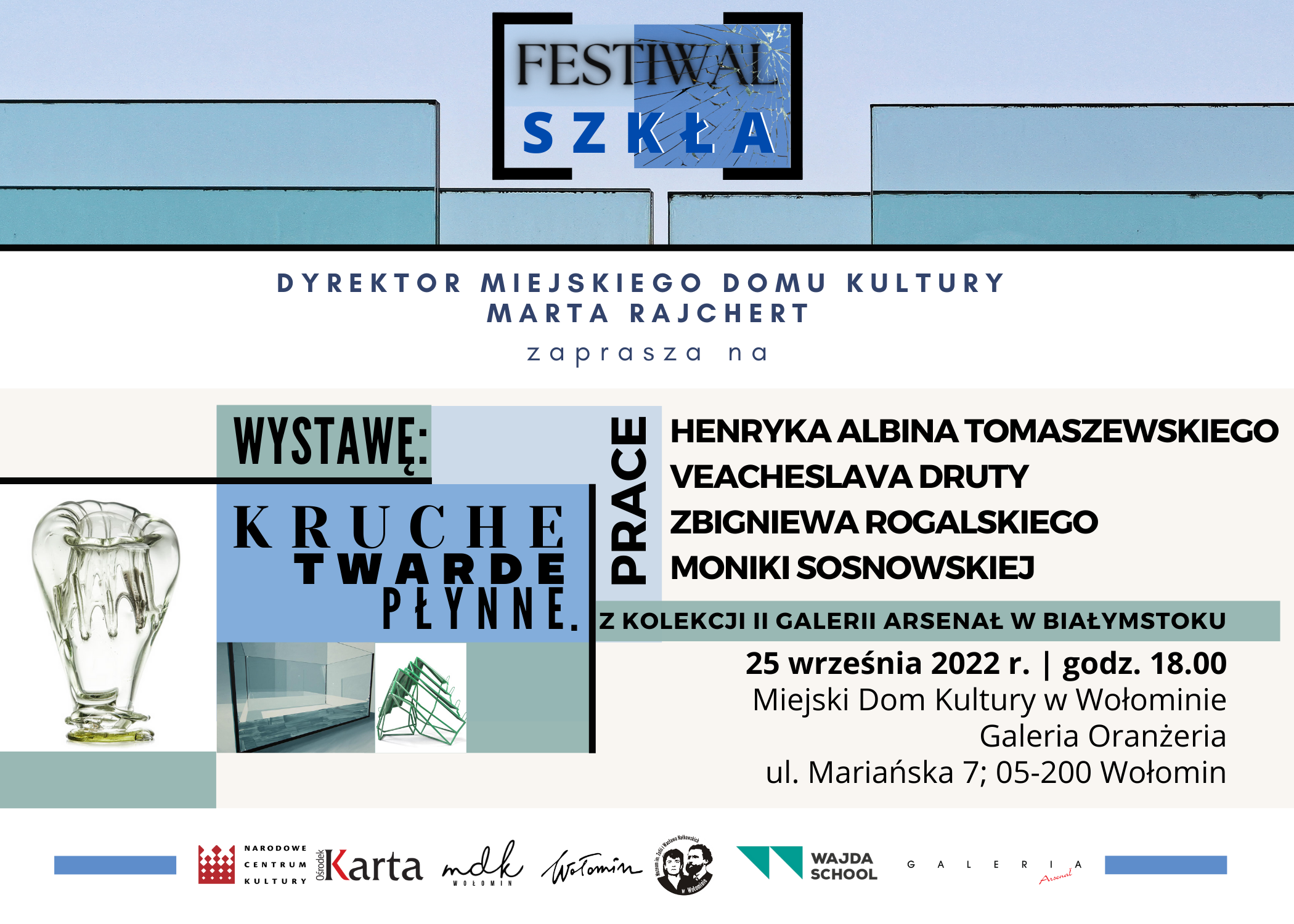 Zaproszenie Wystawa Festiwal Szkła
